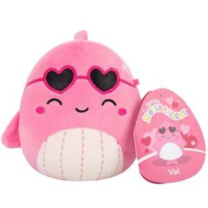 Squishmallows Valentine's Val the Pink Whale - 5 Inch Stuffie Plush